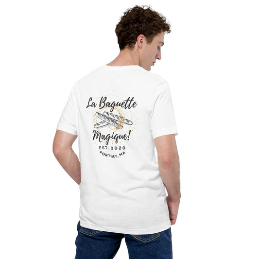 La Baguette Magique! Back Logo Unisex t-shirt