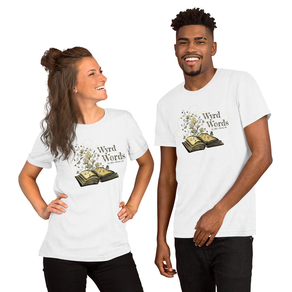'Wyrd Words' T-Shirt with logo from the Wyrd Words & Witchcraft Series Bookshop - Unisex t-shirt