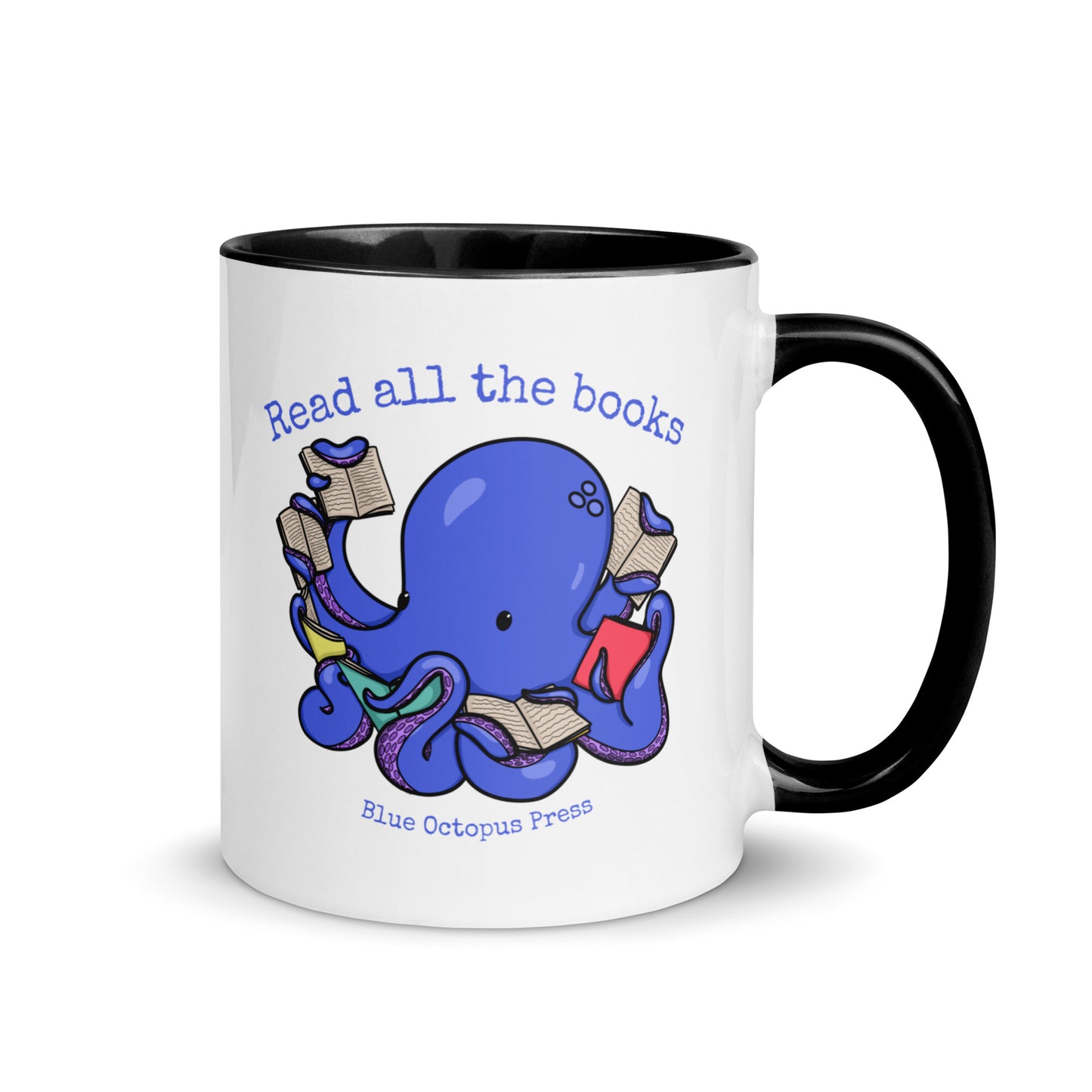 'Read All the Books' Blue Octopus Mug