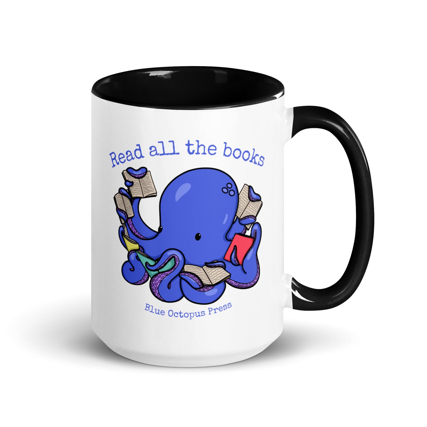 'Read All the Books' Blue Octopus Mug