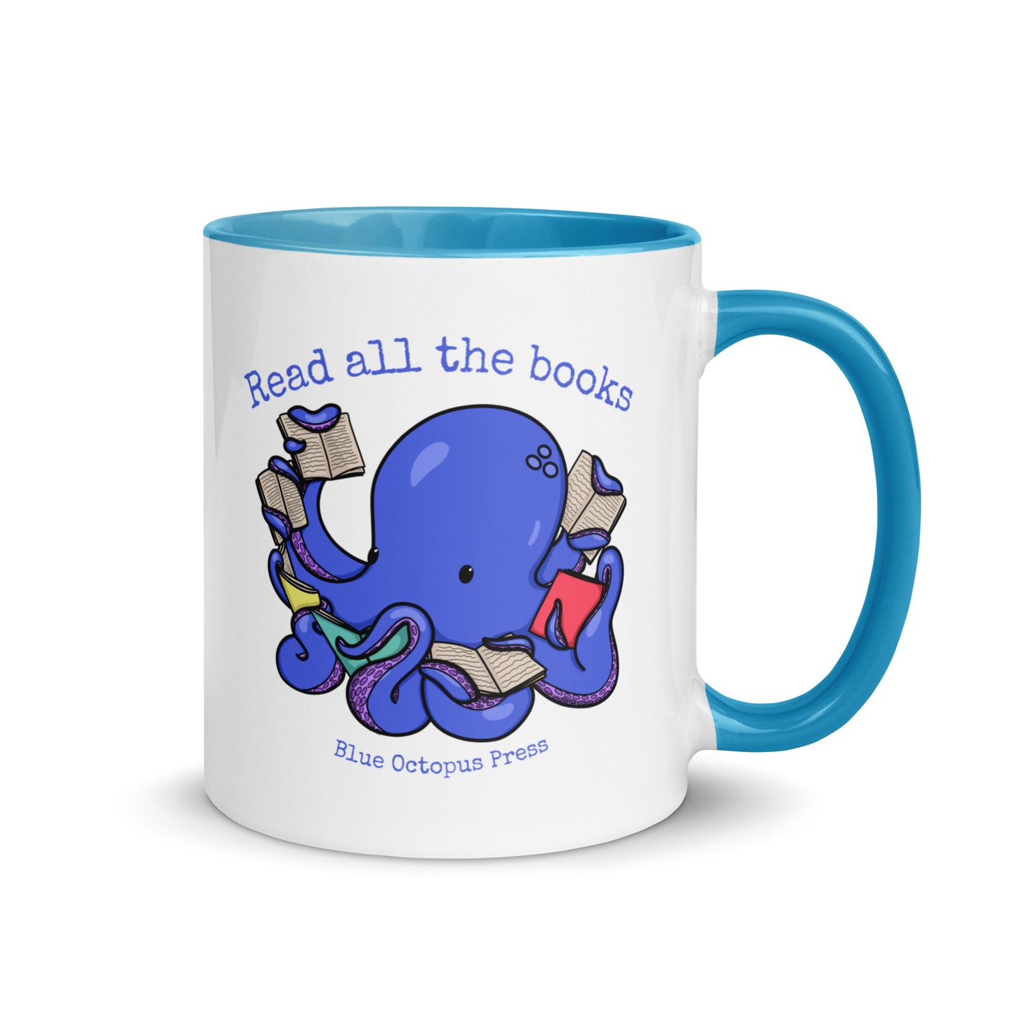 'Read All the Books' Blue Octopus Mug