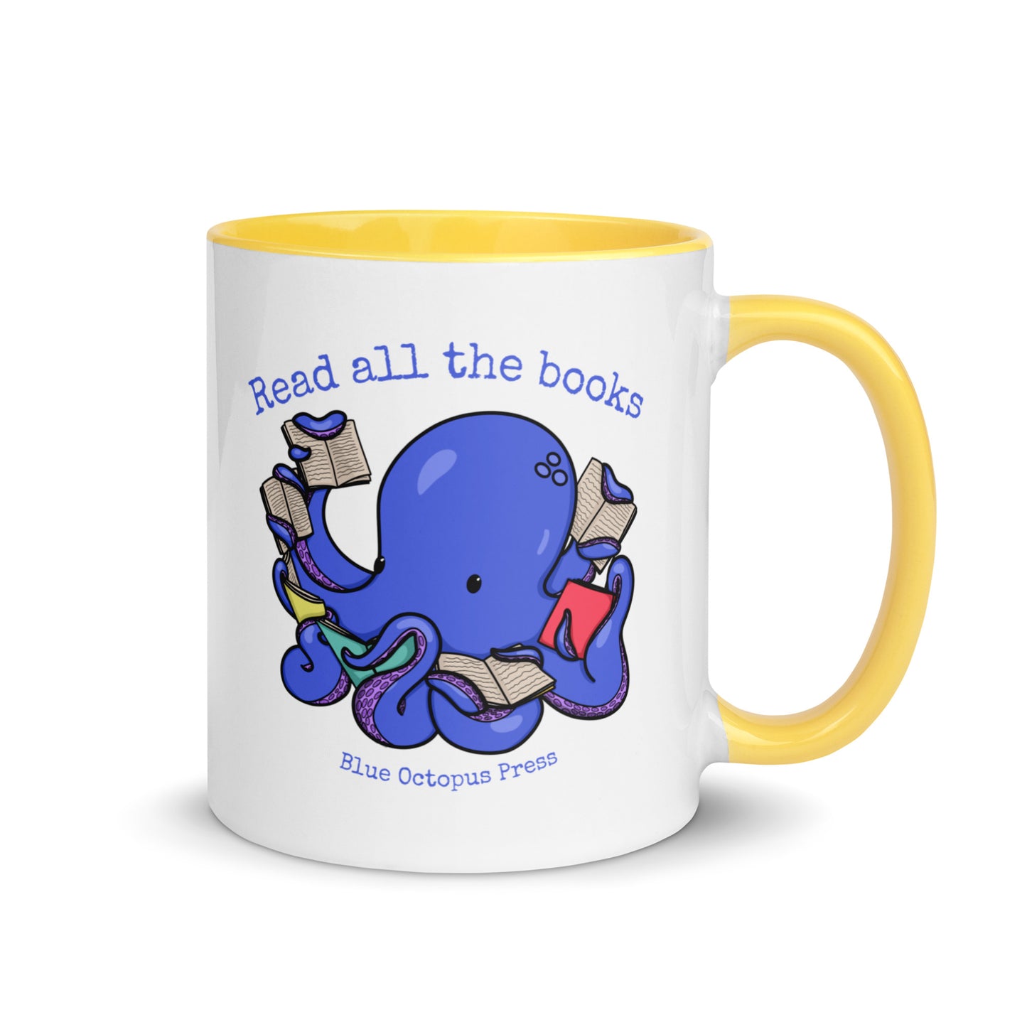 'Read All the Books' Blue Octopus Mug
